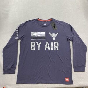Under Armour T Shirt Mens Extra Large Blue Project Rock Vet Day By Air Military